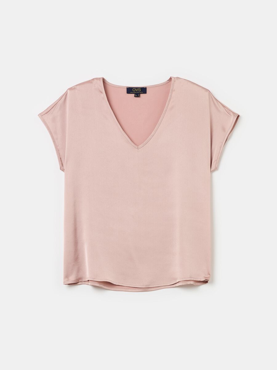 Blusa in satin con scollo a V_4