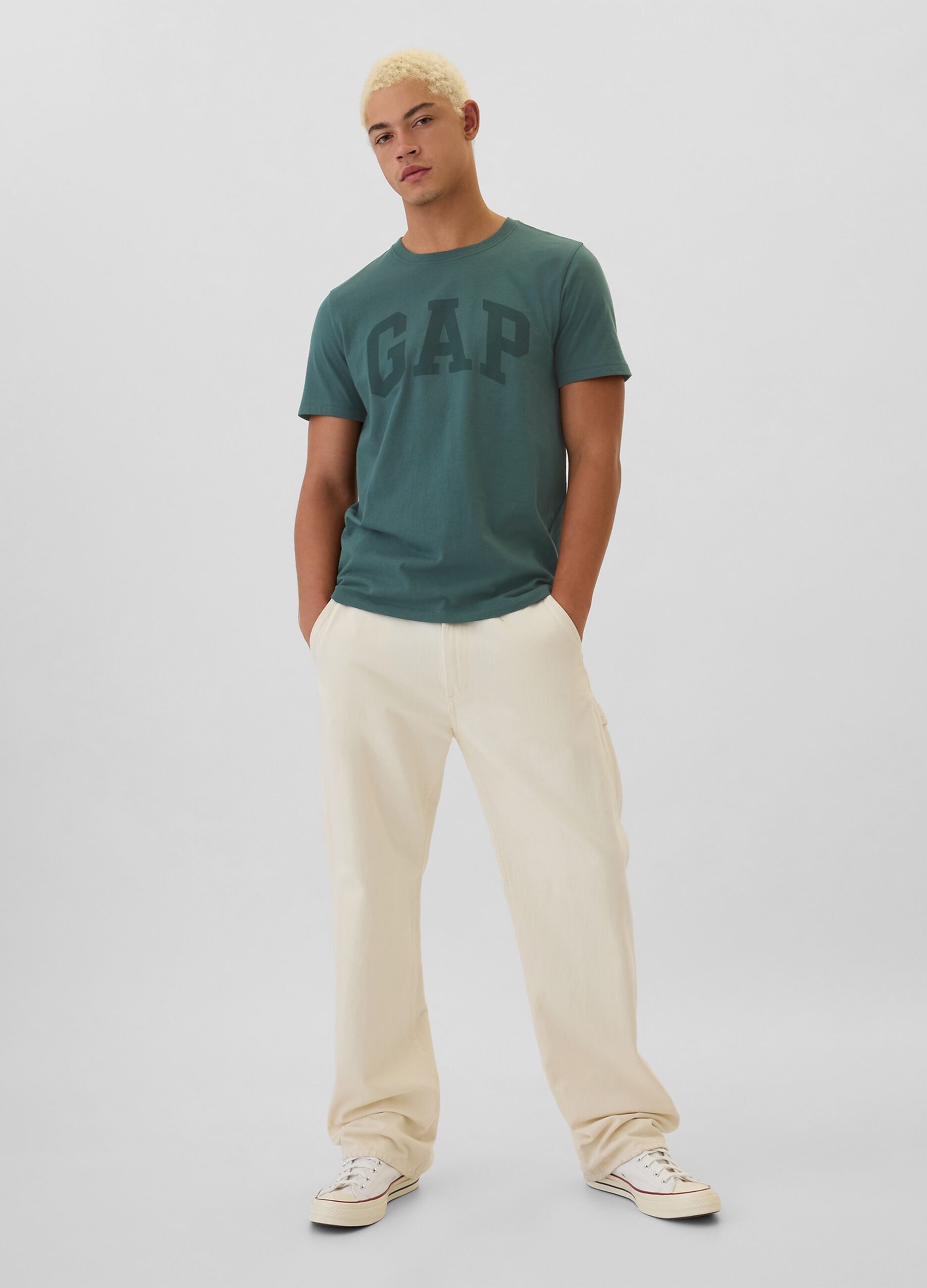Cotton T-shirt with logo print