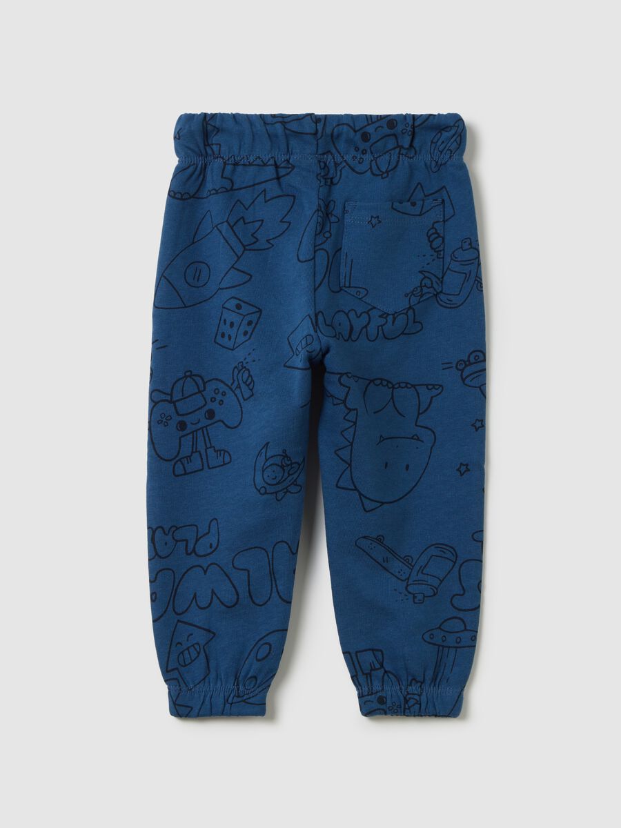 Kids' pure cotton blue jogger trousers_1