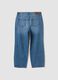 Blue wide-leg pure cotton jeans_1
