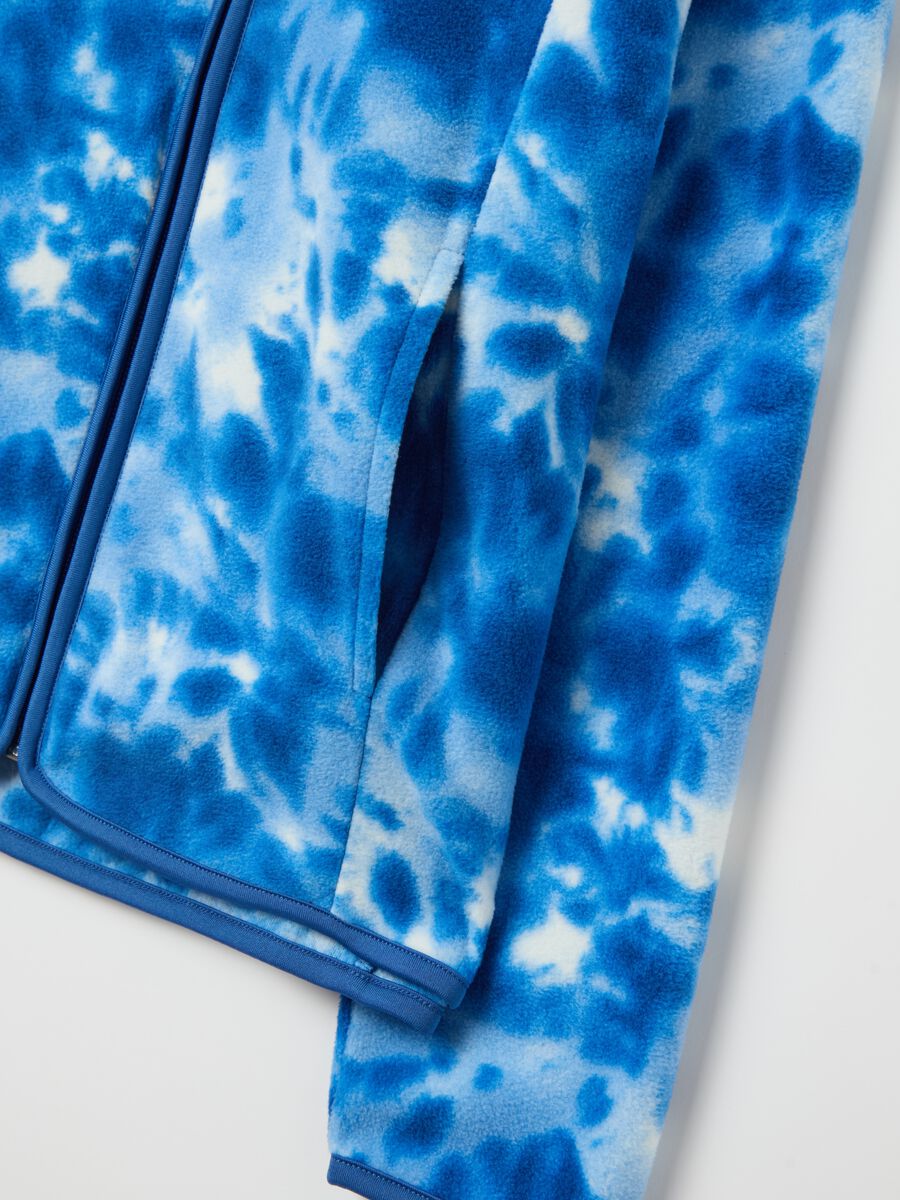 Tie-dye full-zip sweatshirt in fleece_5