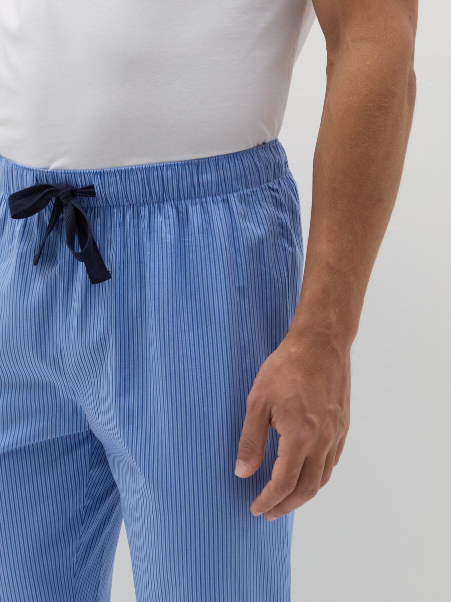 Pyjama trousers with print in cotton_3