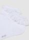 White organic cotton-blend ankle socks with ruffle trim for girls_1