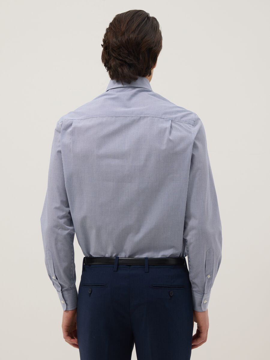 Multicolour regular fit check cotton blend shirt, easy iron_1