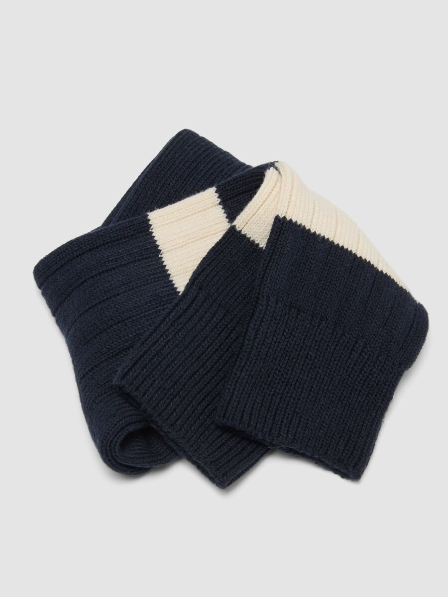 Calze da tennis in misto cotone elasticizzato blu con righe_2