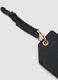 Black rubber luggage tag with details_1