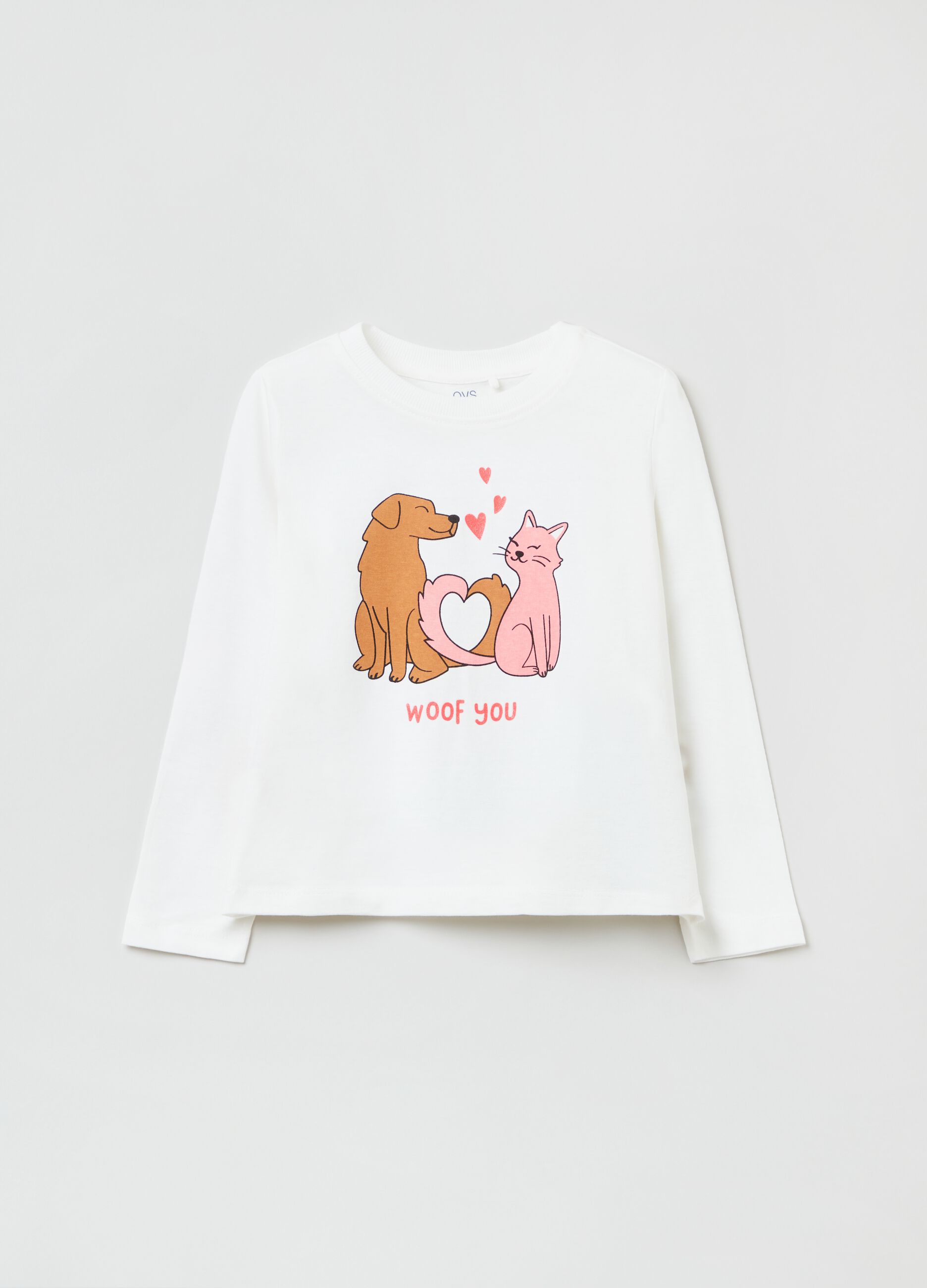 T-shirt a maniche lunghe con stampa_0