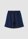 Kids' regular fit pure cotton blue shorts_1