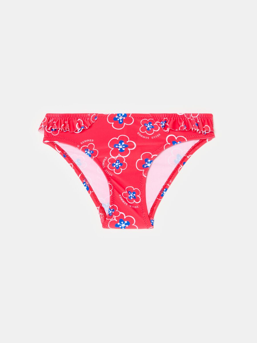 Swim briefs with print and flounce_0