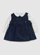 Multicolour newborn dress in pure cotton_0