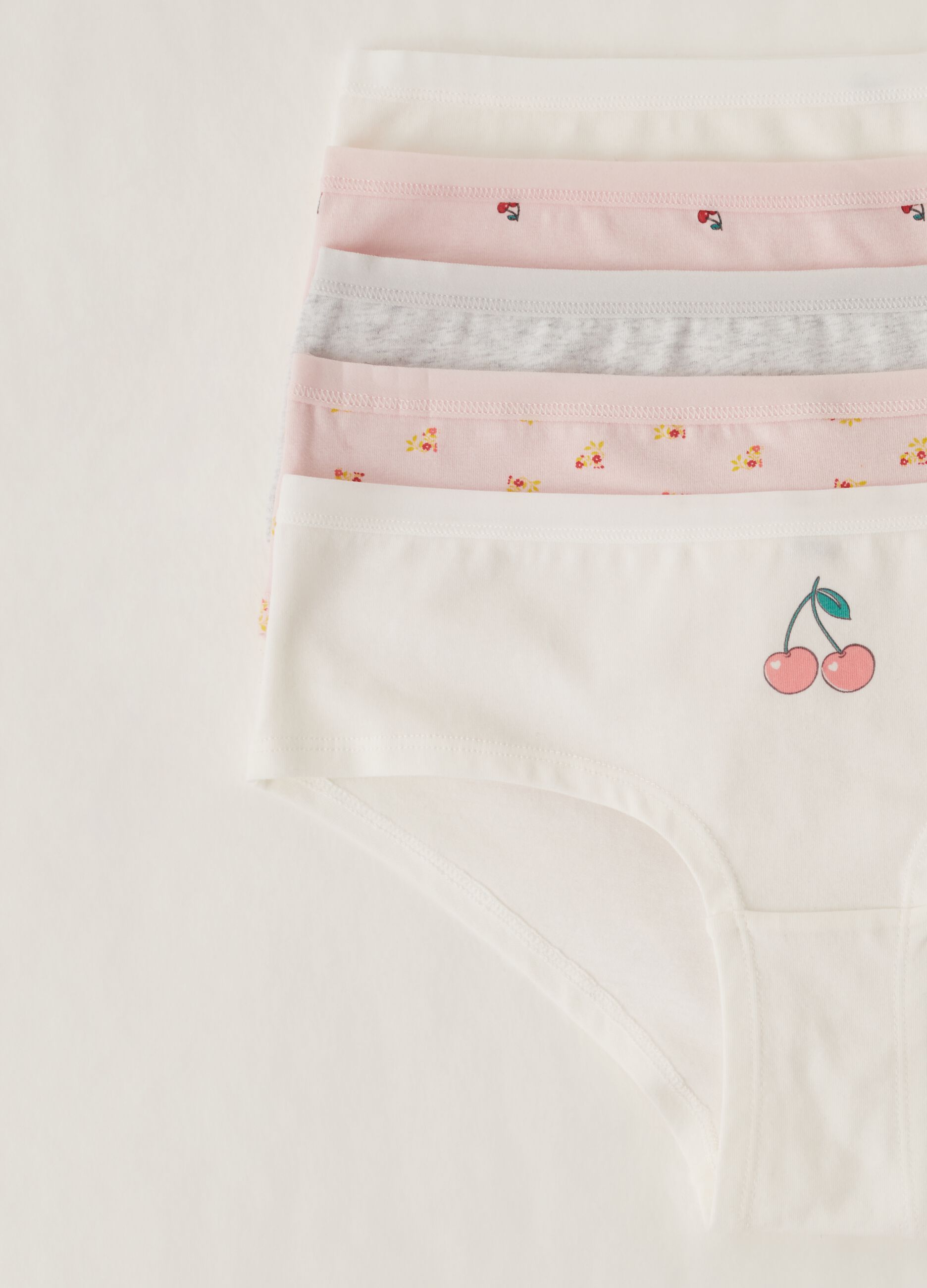 Five-pack stretch organic cotton knicker shorts