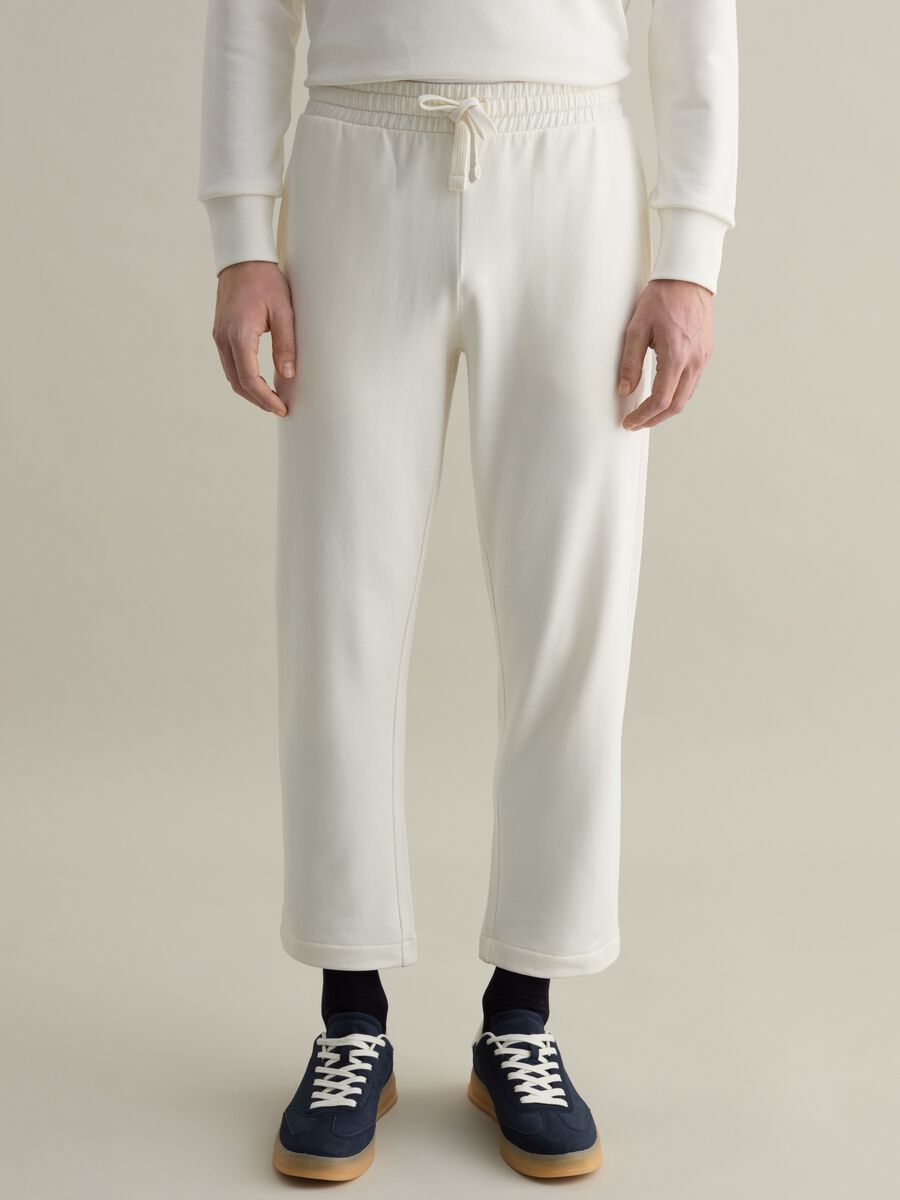French terry joggers with drawstring_1
