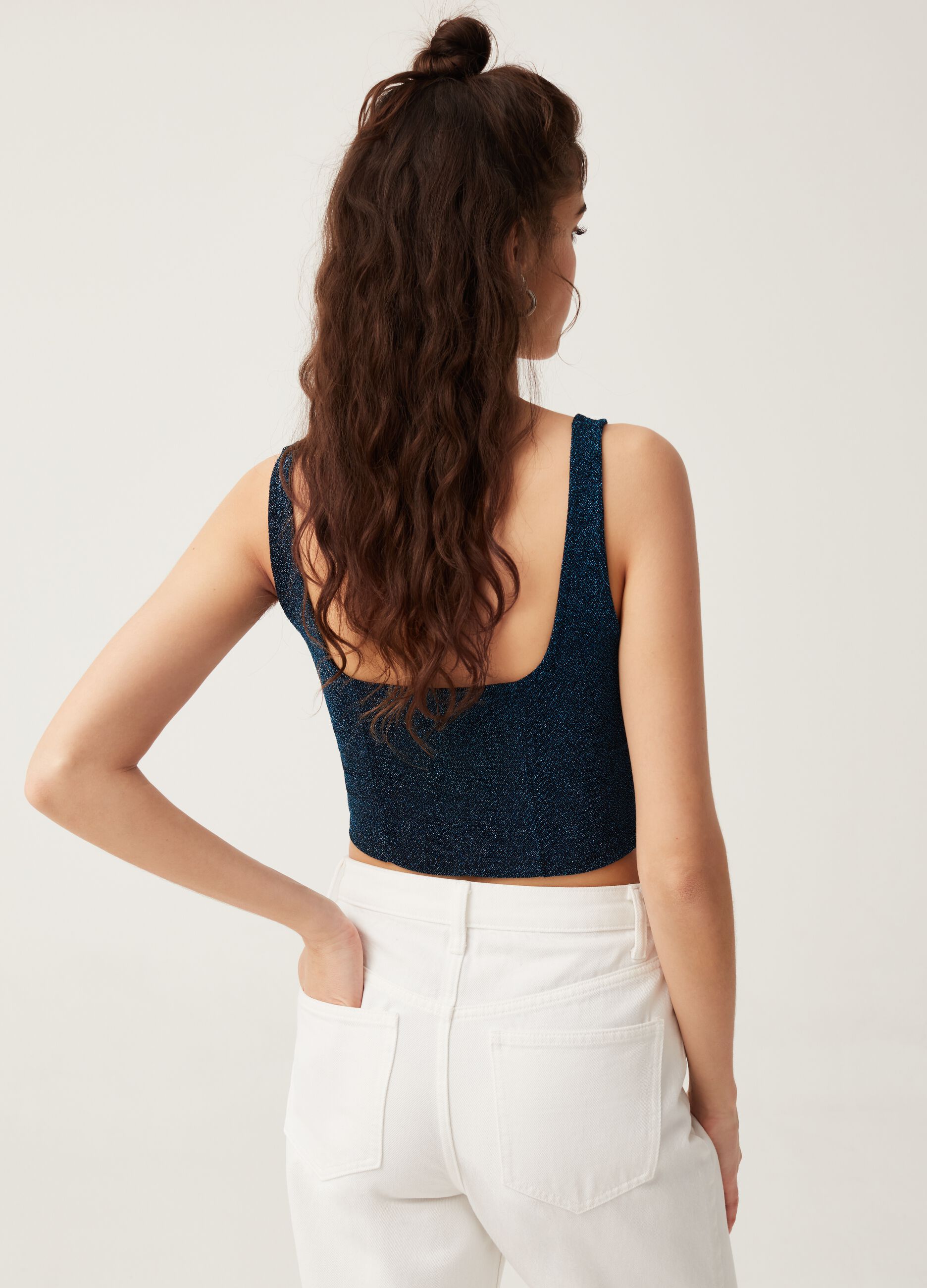 Tank top crop con lurex Baby Angel_2