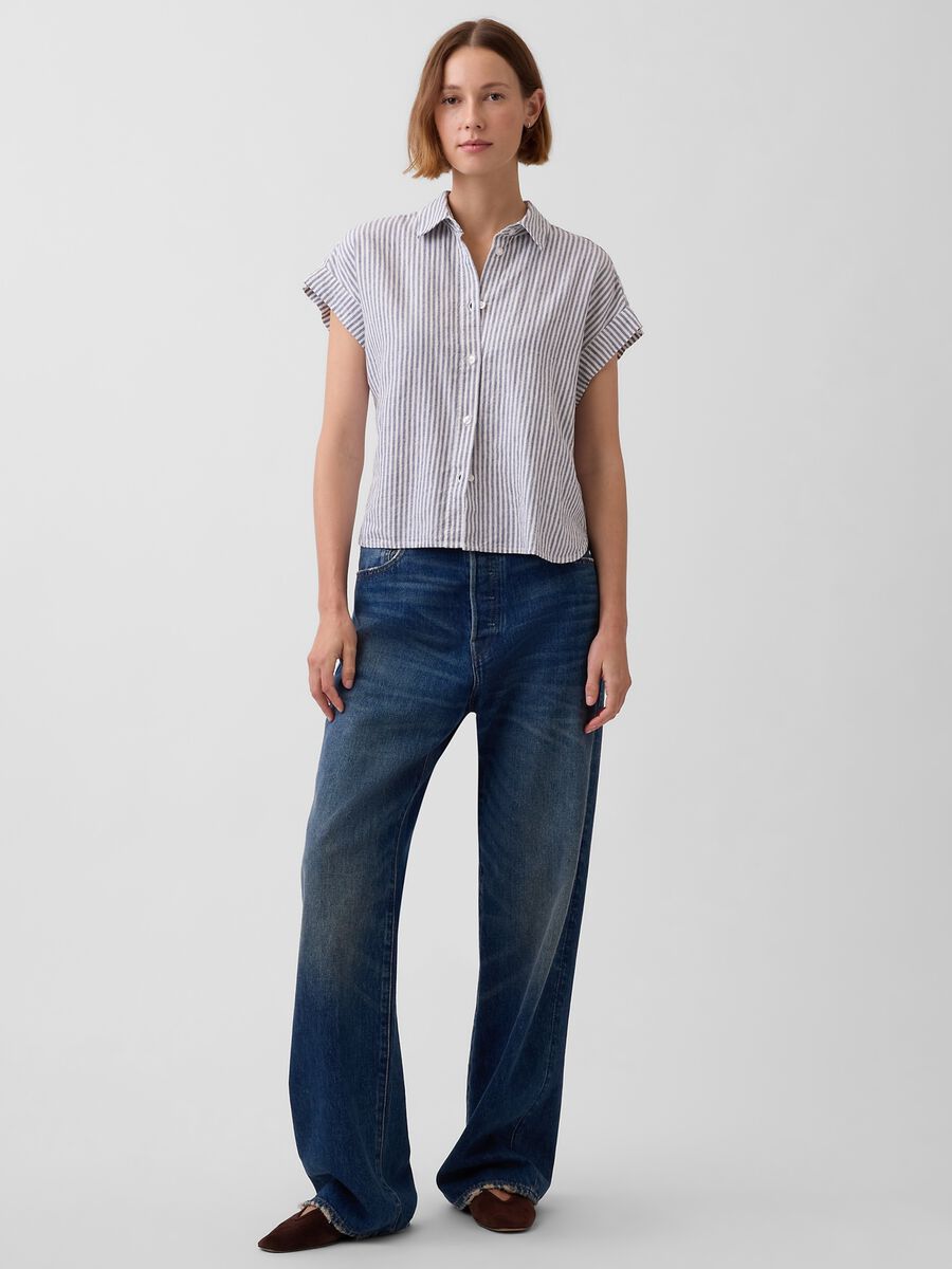 Striped linen-blend shirt_2