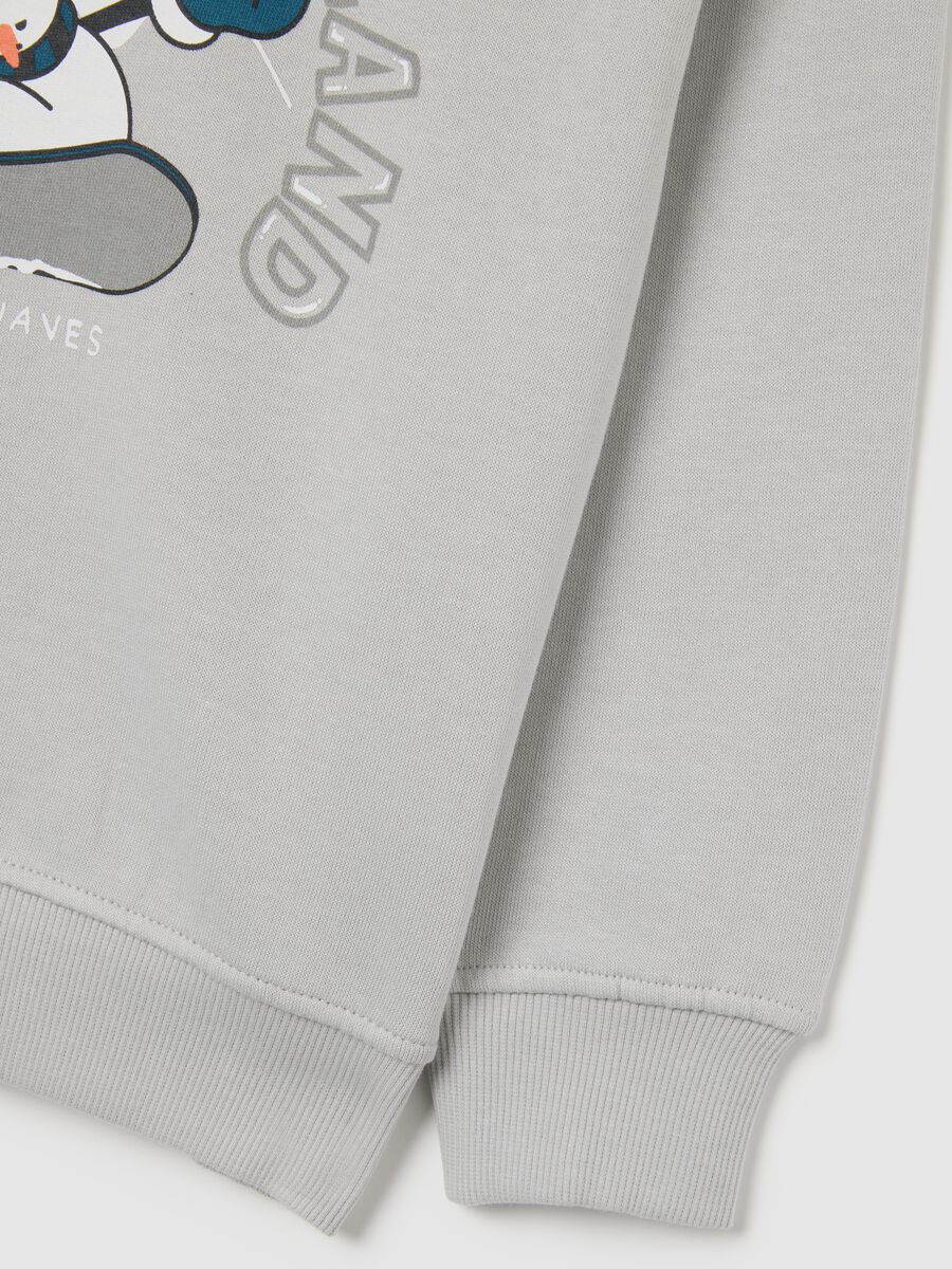 Grey cotton children's sweatshirt regular fit with print_3