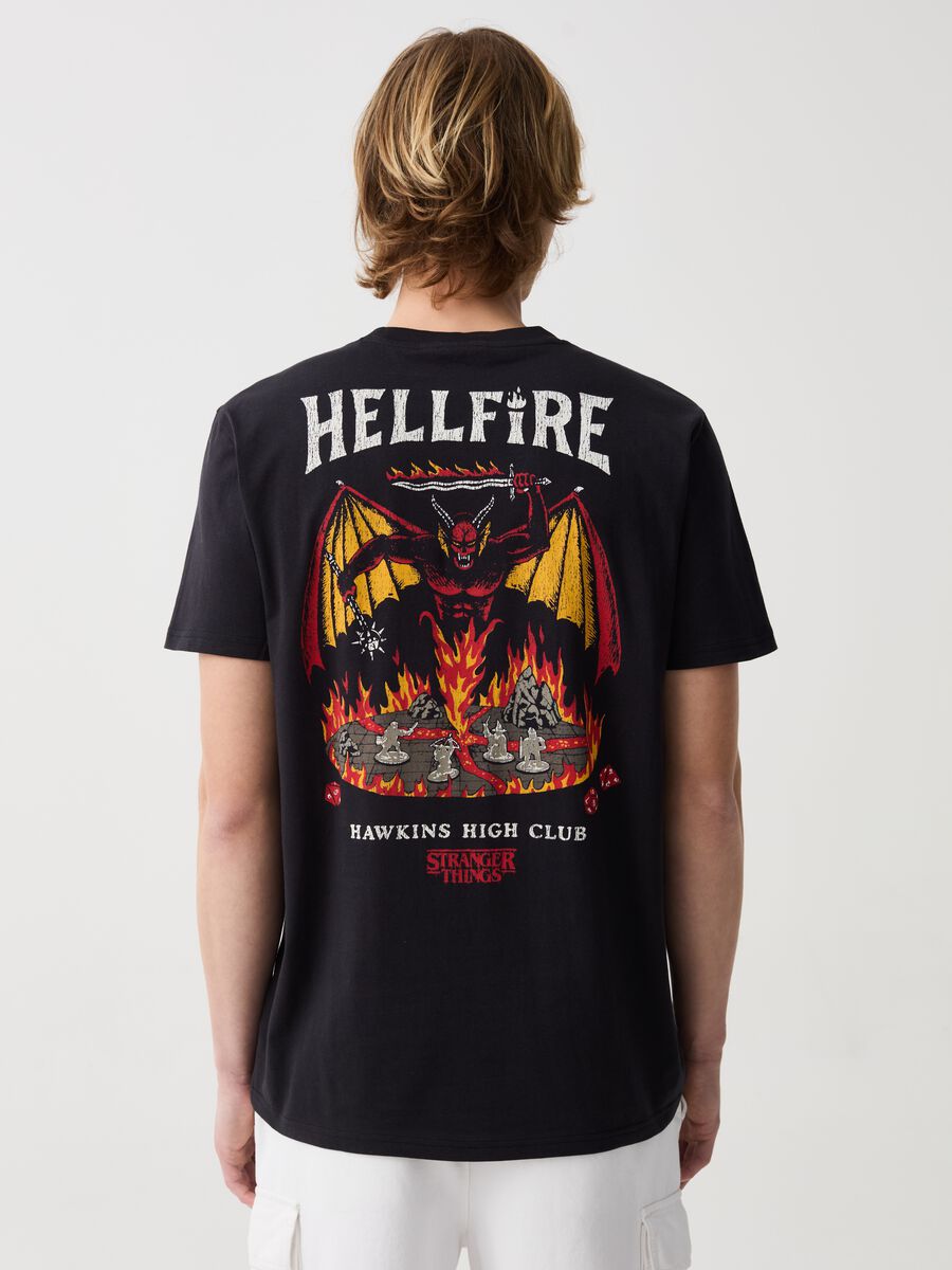 T-shirt with Stranger Things Hellfire Club print_2