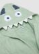 Green organic cotton dinosaur hooded bathrobe for babies and toddlers_2