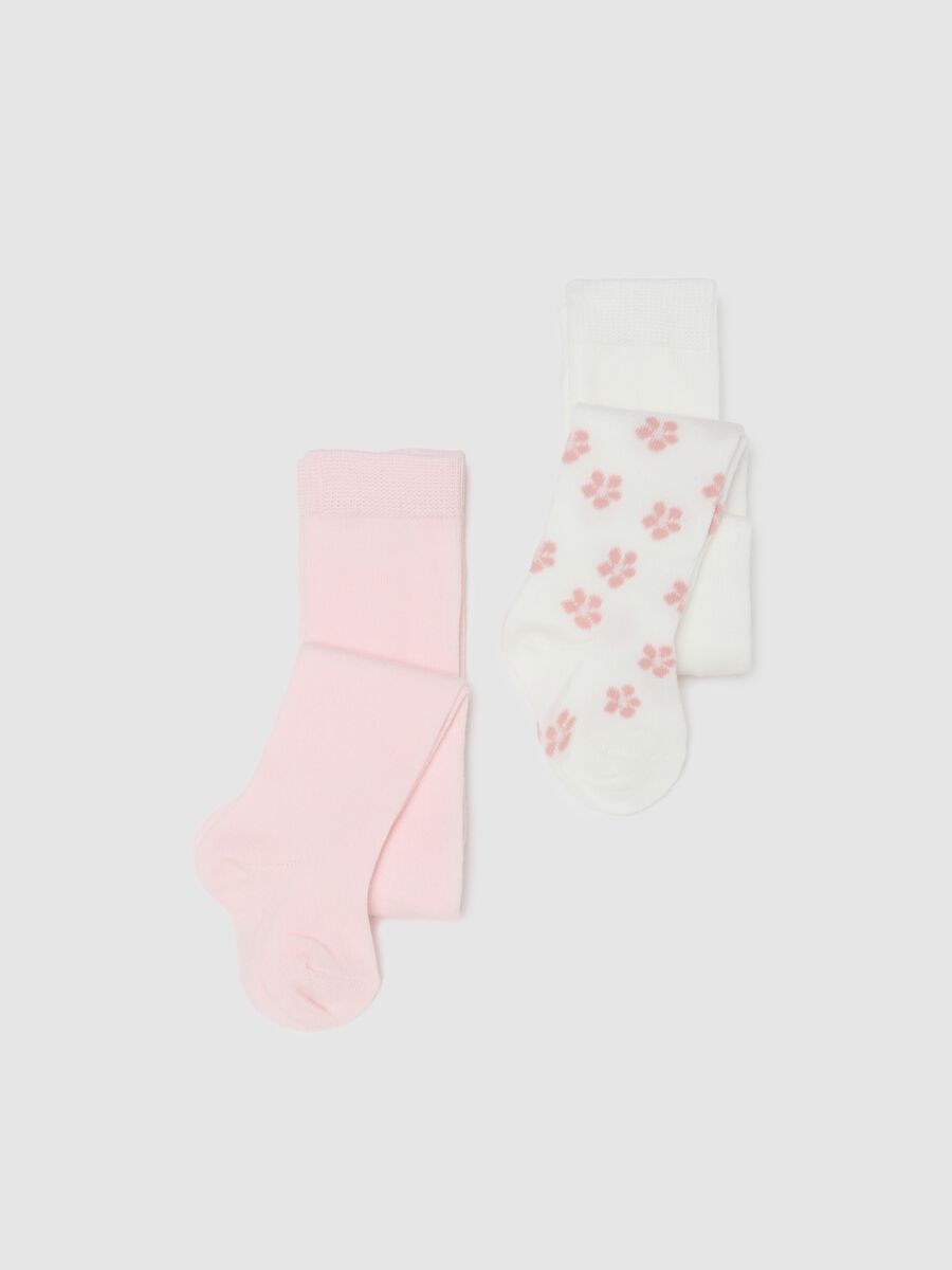 Pack of Pink and White Tights for Girls_0