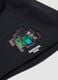 Black stretch cotton beanie hat with Minecraft embroidery for boys_2