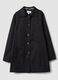 Black regular-fit parka with buttons and slanted pockets_0