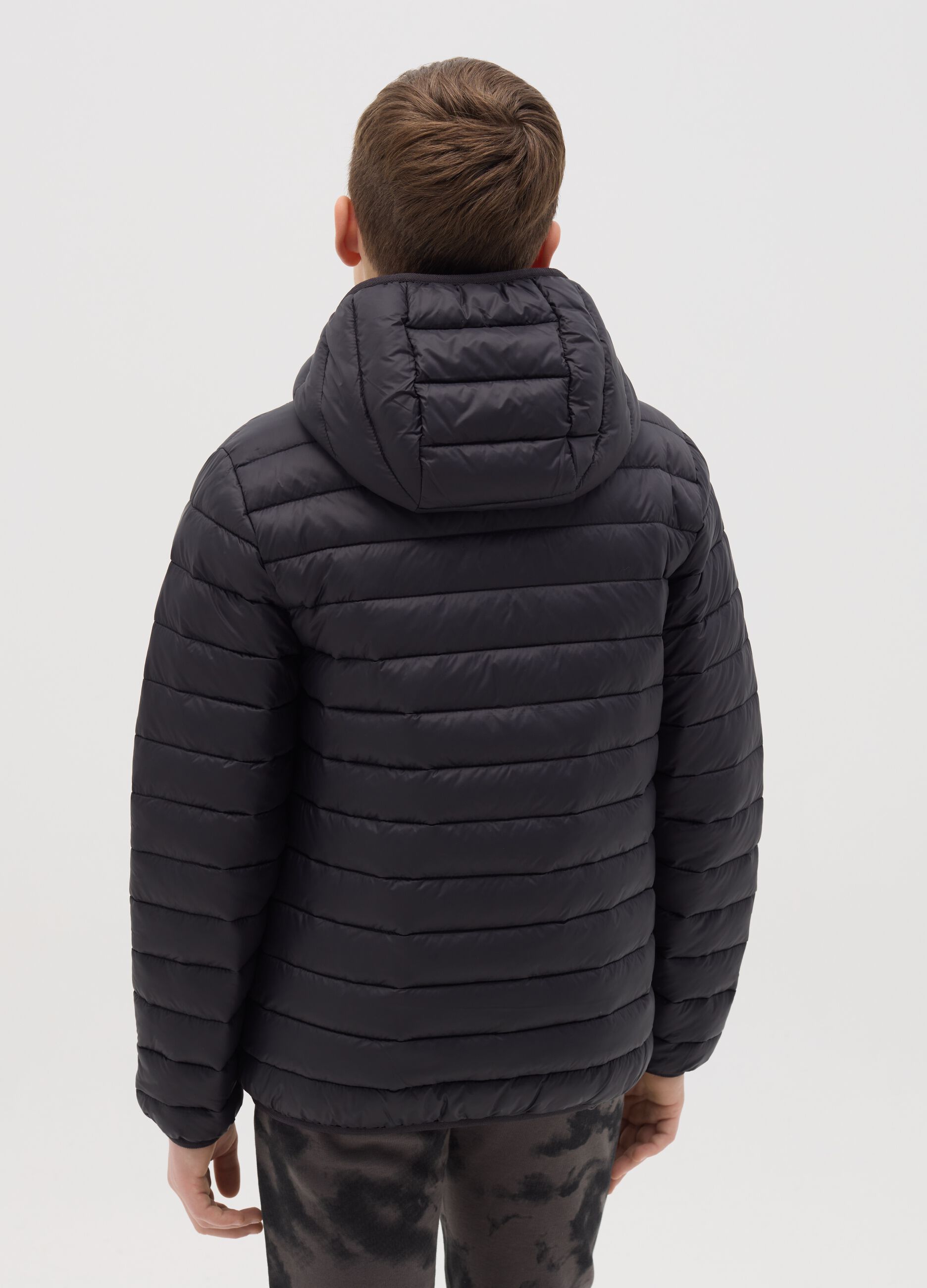 Piumino ultralight con cappuccio