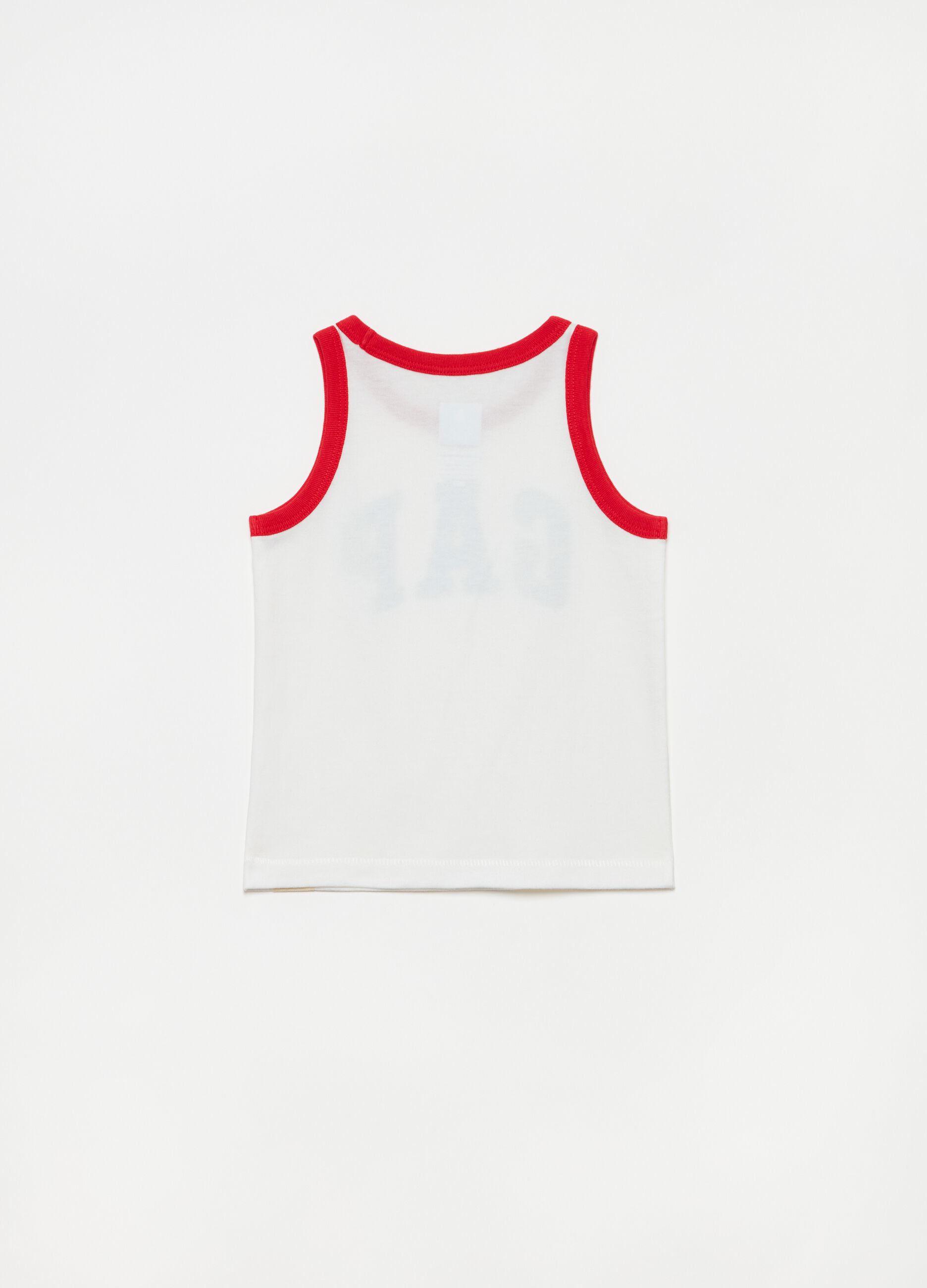 Cotton tank top with logo