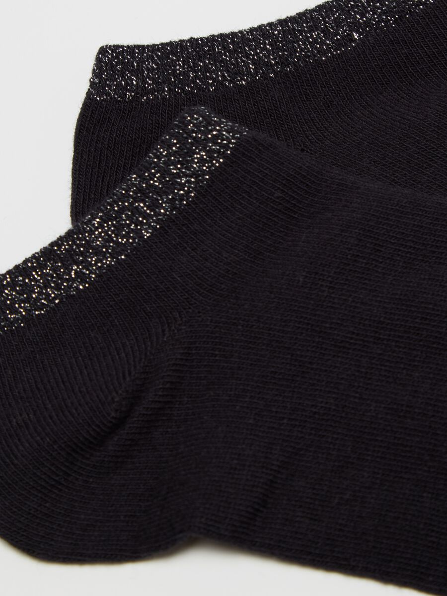Three-pair pack sneaker liners with lurex_2