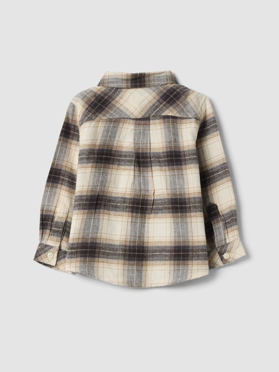 Multicoloured checked pure cotton shirt, regular fit_1