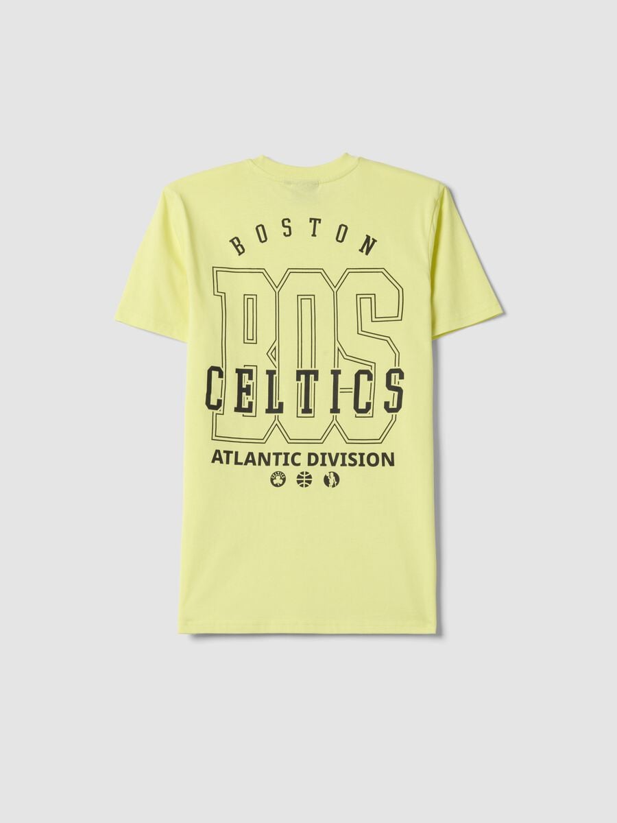 Boys' yellow pure cotton T-shirt relaxed fit Celtics_4