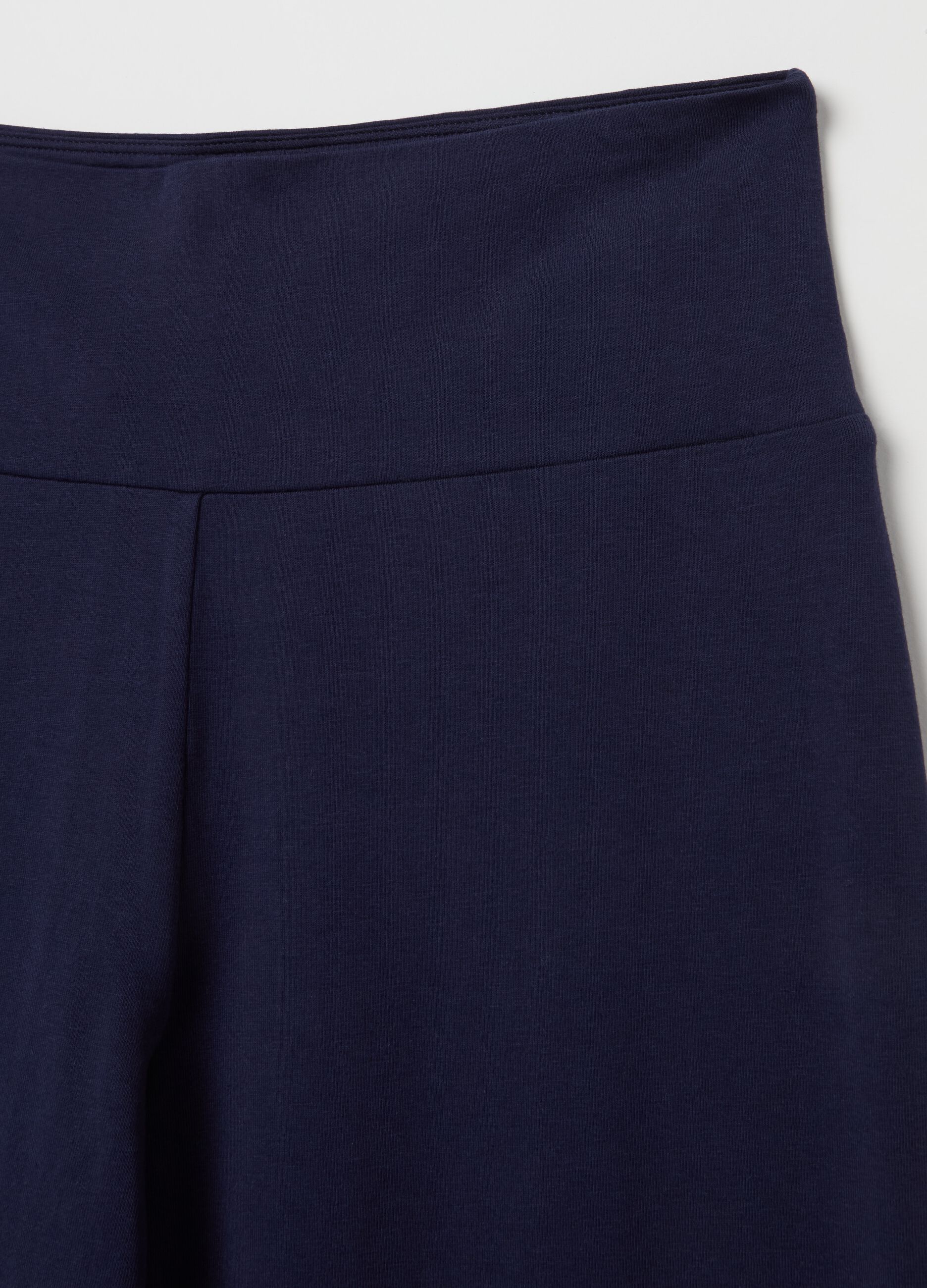 Flare-fit leggings in stretch cotton