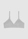 Grey stretch cotton bra_0