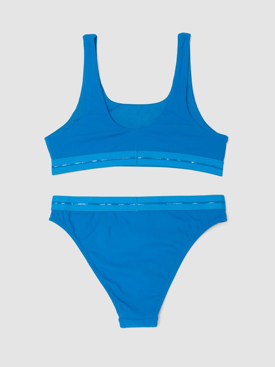 Bikini blu in tessuto elasticizzato_1