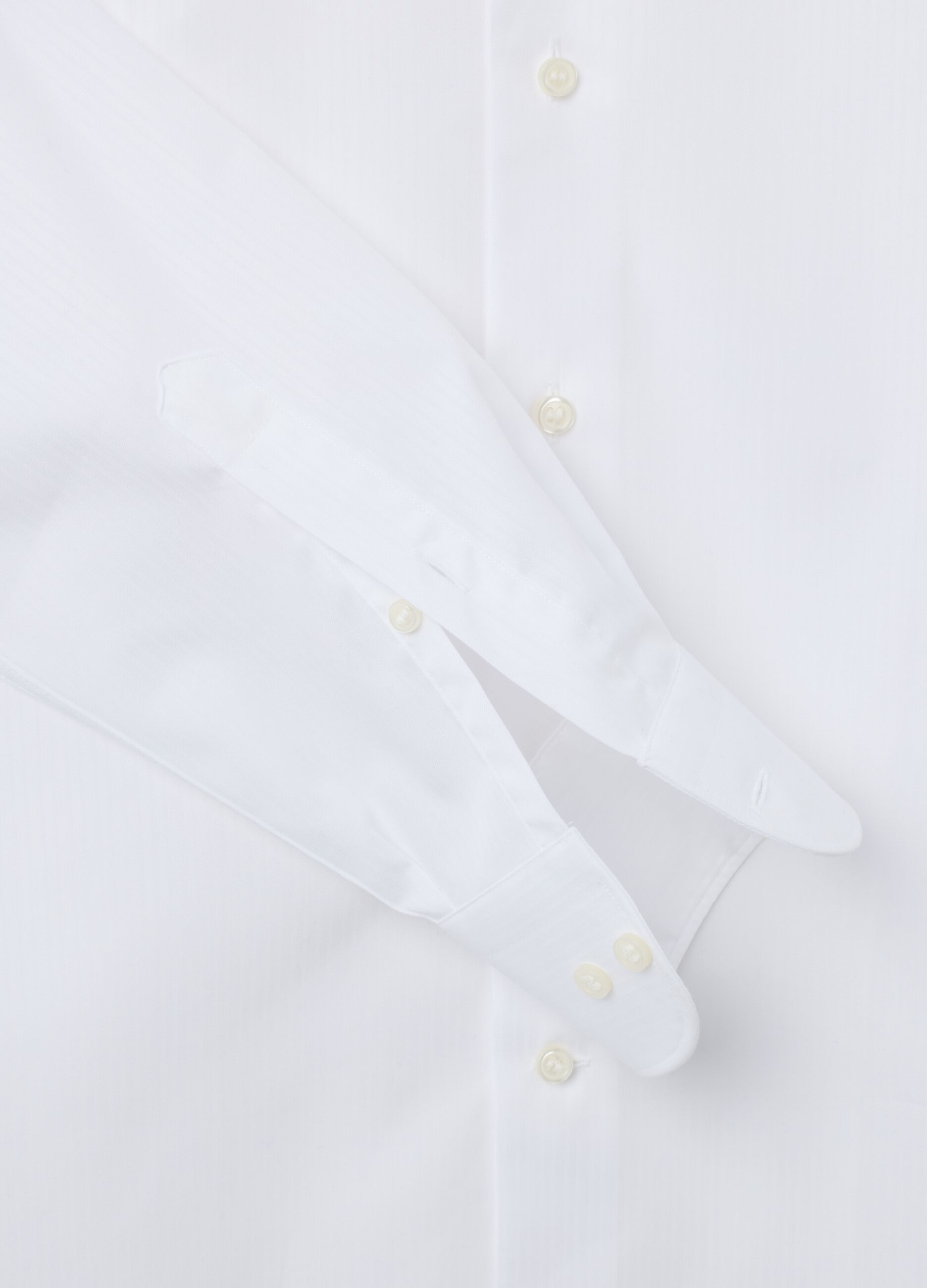 White slim fit pure cotton shirt