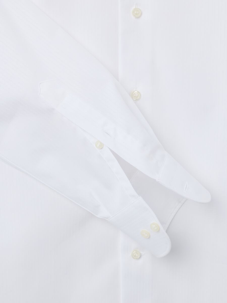 White slim fit pure cotton shirt_1