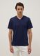 Blue pure cotton regular fit T-shirt_0