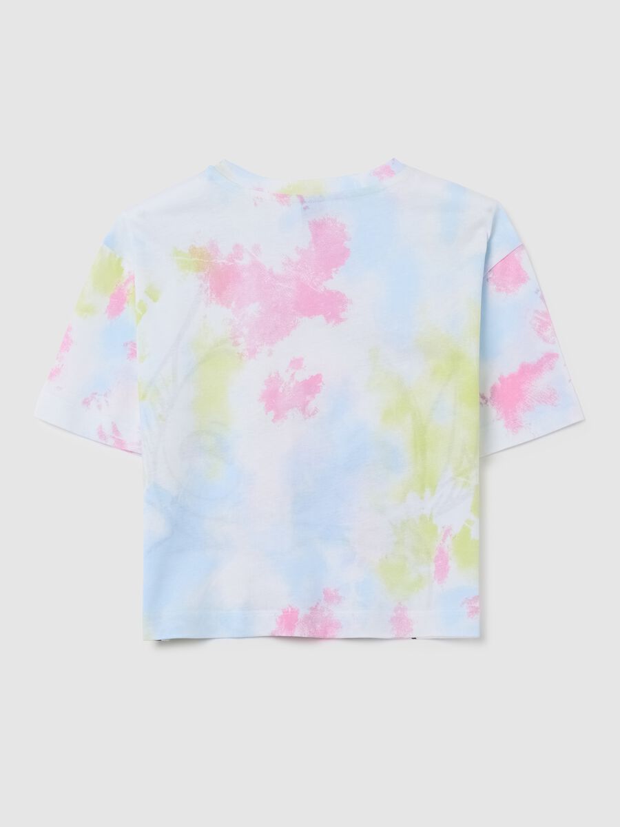 Girls' multicolour pure cotton regular fit T-shirt with Stitch print_4