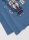Children's blue pure cotton T-shirt with print_3
