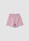Girls&rsquo; pink pure cotton shorts with elasticated waistband_1