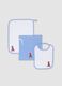 Blue nursery set with bib, towel and drawstring bag, Spidey embroidery_0