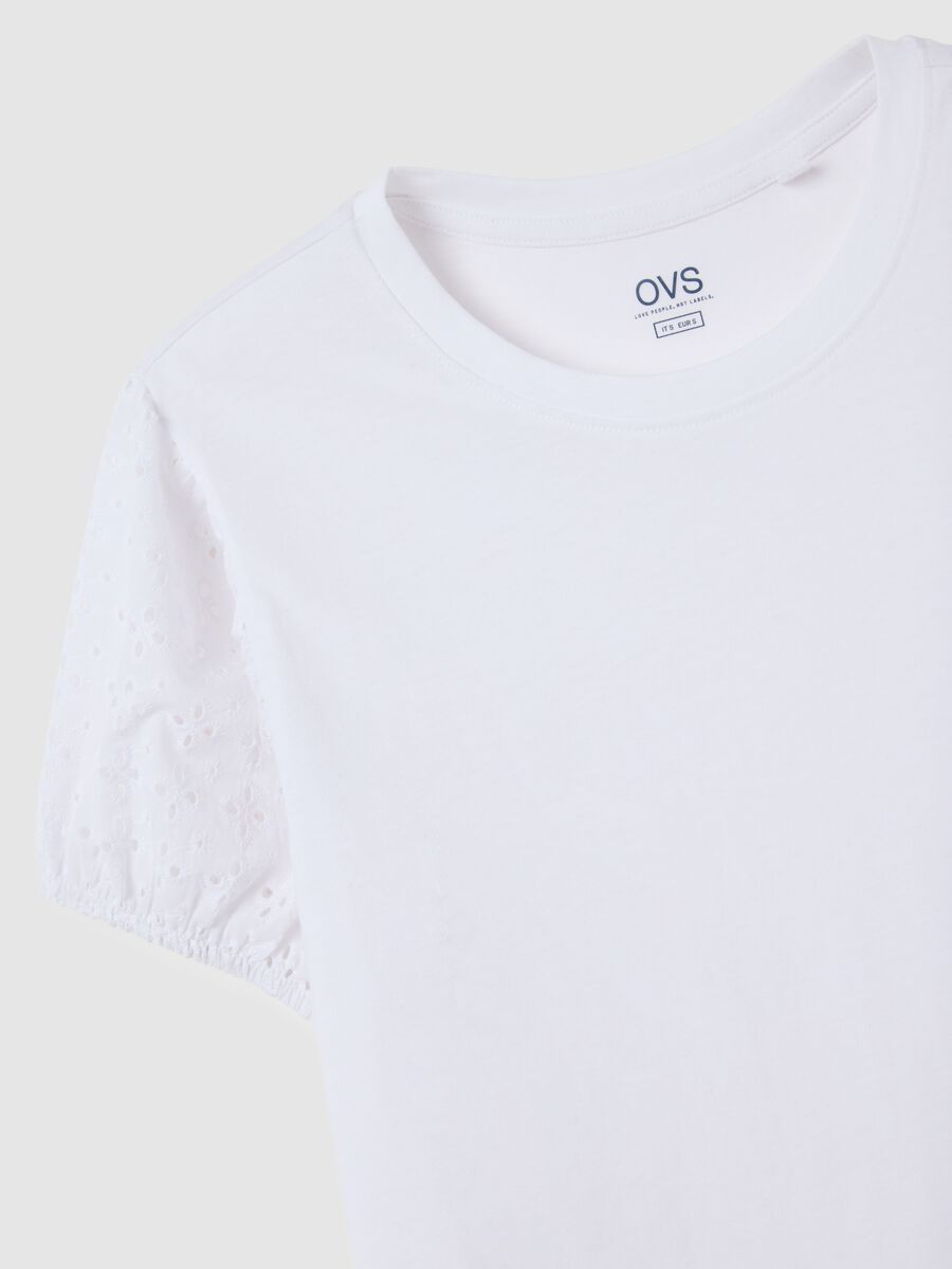 Women's white pure cotton T-shirt, regular fit_5
