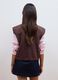 Gilet marrone girocollo in misto lyocell e lana_3