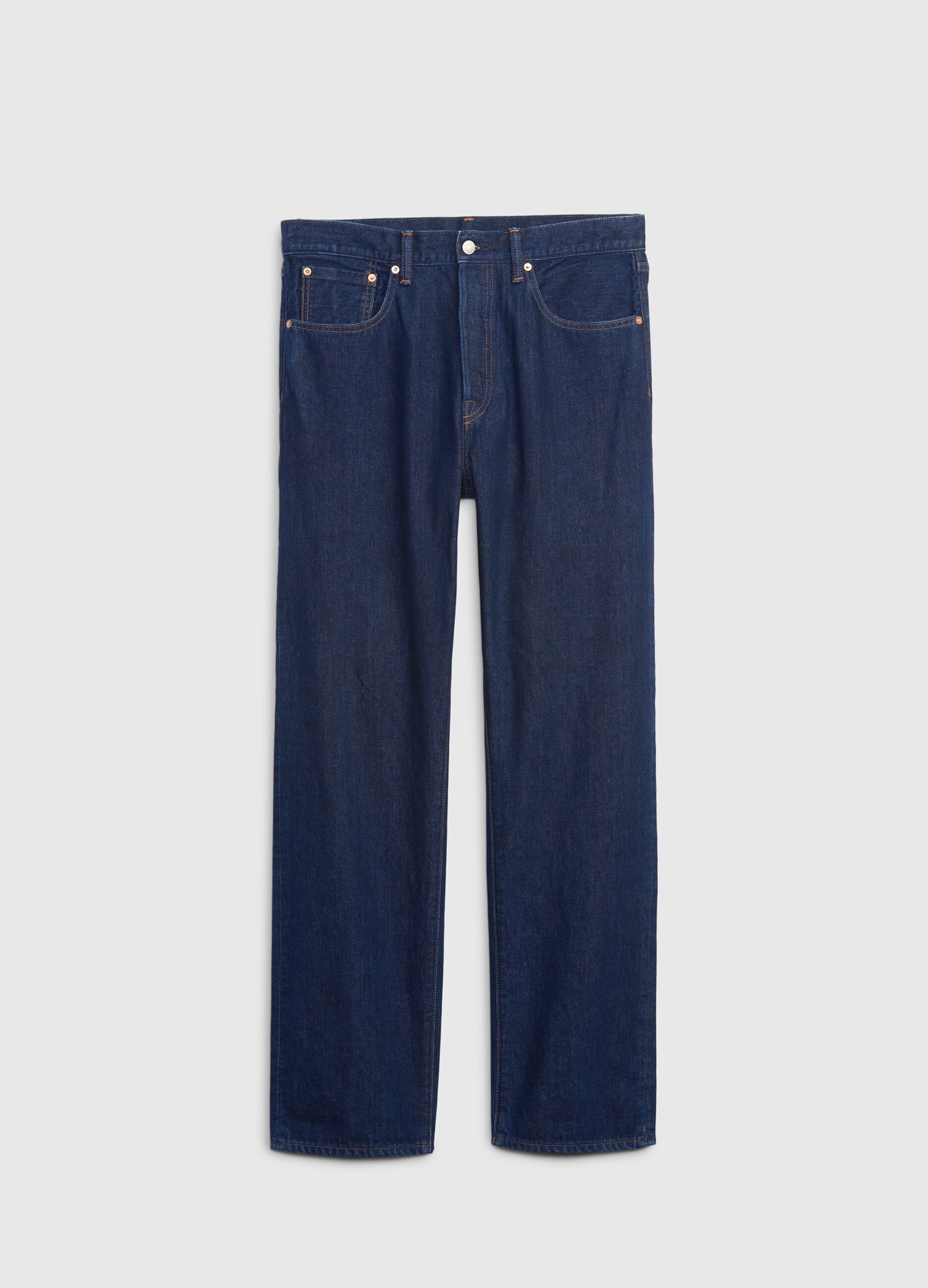 Jeans straight fit in cotone bio