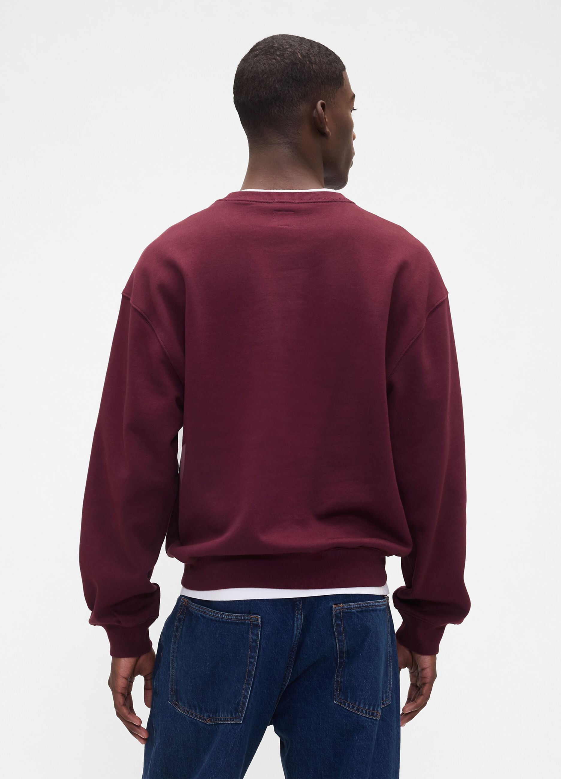 Burgundy Crew Neck Sweatshirt