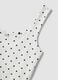 White fitted stretch cotton polka-dot top_6