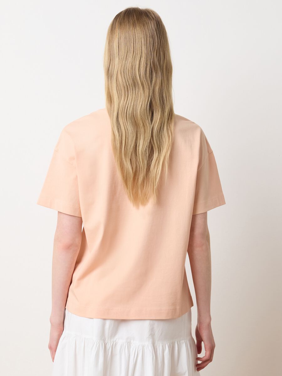 Pink Organic Cotton T-shirt LES COPAINS HOUSEBRAND_3
