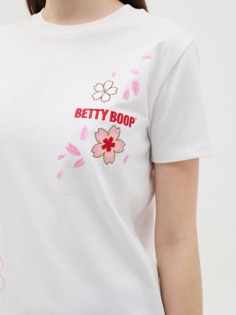 White T-shirt in cotton with Betty Boop print_2
