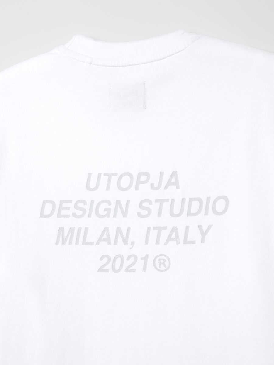 White Regular Fit Branded T-shirt_6