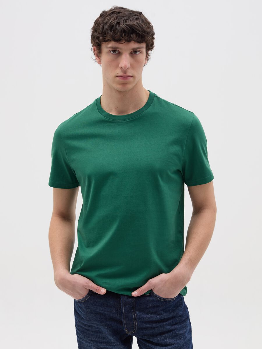 Organic cotton T-shirt with round neck_0