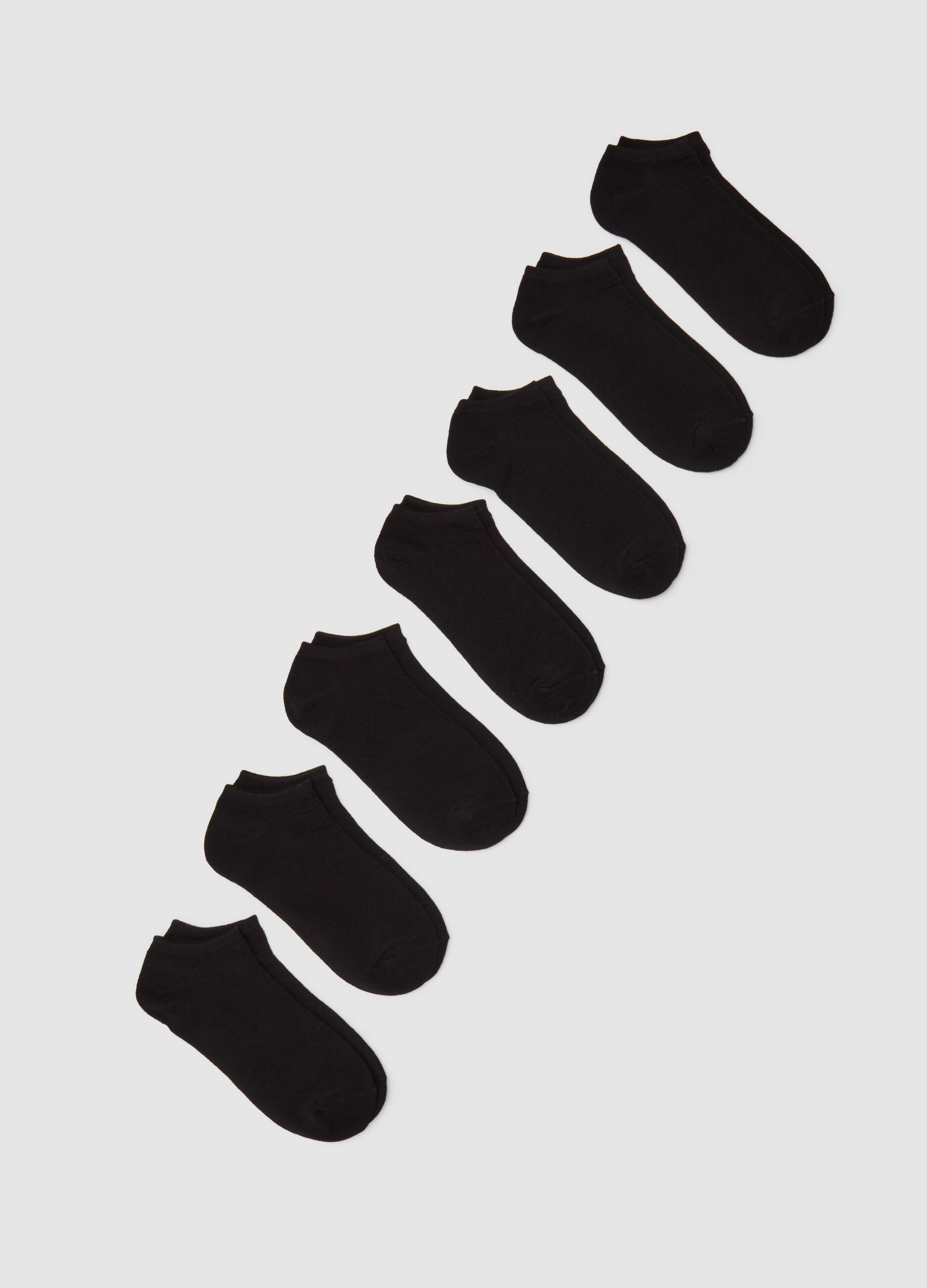 Seven-pair pack solid colour sneaker liners