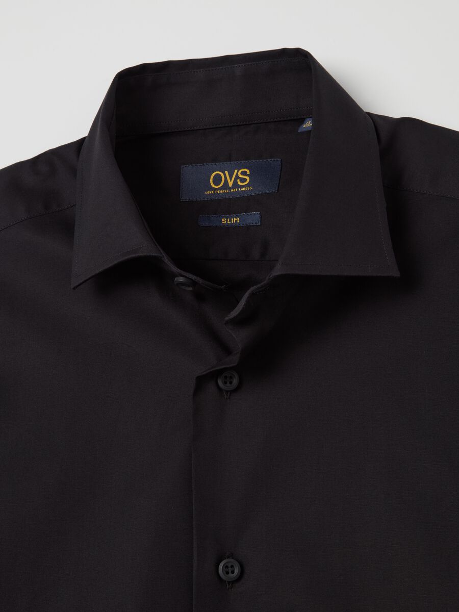 Camicia slim fit in cotone stretch_5